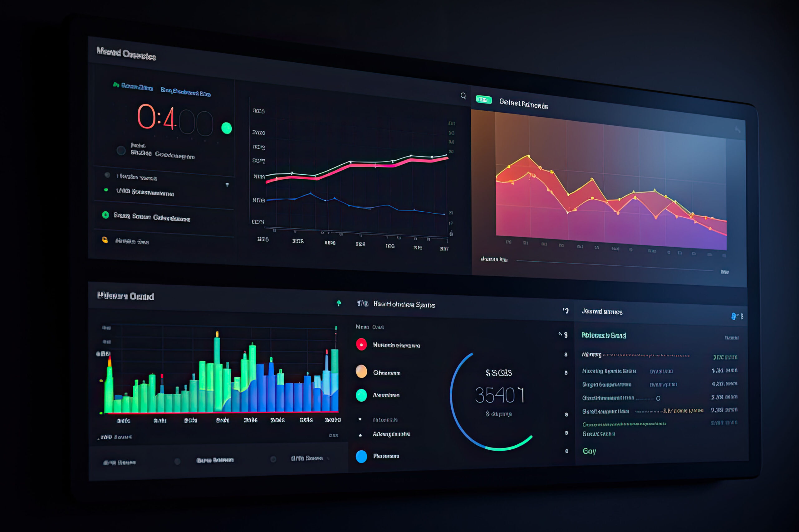 Data HUD diagram design, graph and chart modern graphic interface. Data analysis and strategic decision making in business management. Generative AI illustration