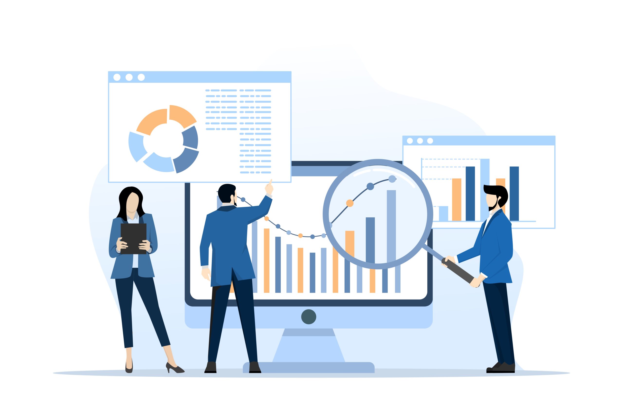 flat_vector_business_people_working_for_data_analytics_and_monitoring_on_web_report_dashboard_monitor_and_business_finance_investment_design_concept