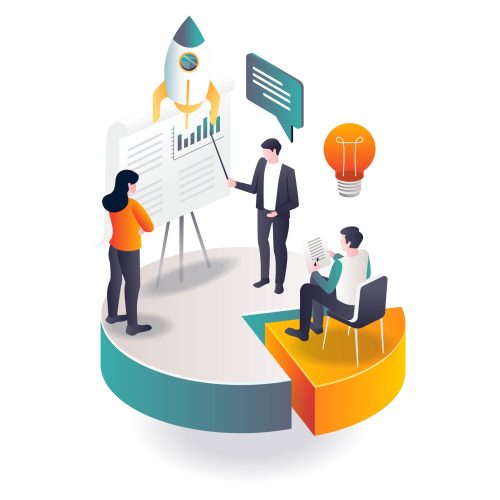 18159821_Meeting_launches_new_products_in_isometric_illustration