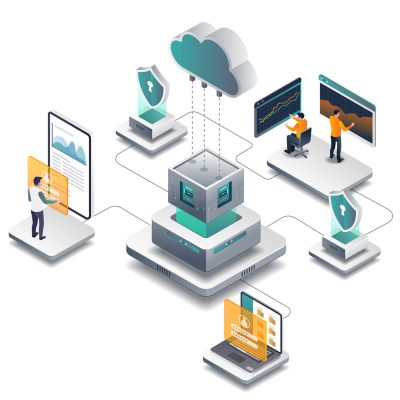 The team manages the cloud server and data security analyst